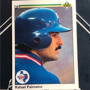 Rafael Palmeiro 1990 Upper Deck baseball card. Excellent condition.